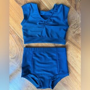 Matching ribbed dance set size 7/8